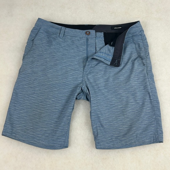 Volcom Shorts Mens 38* Surf & Turf Blue Lightweight‎ 4 Way Stretch *Flaws - Picture 3 of 14